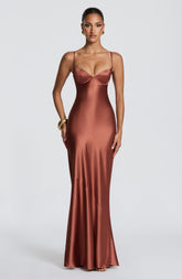 Amorette Maxi Dress - Rust