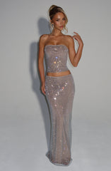 Hali Maxi Skirt - Silver