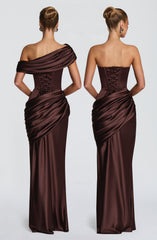 Ella Maxi Dress - Plum Brown