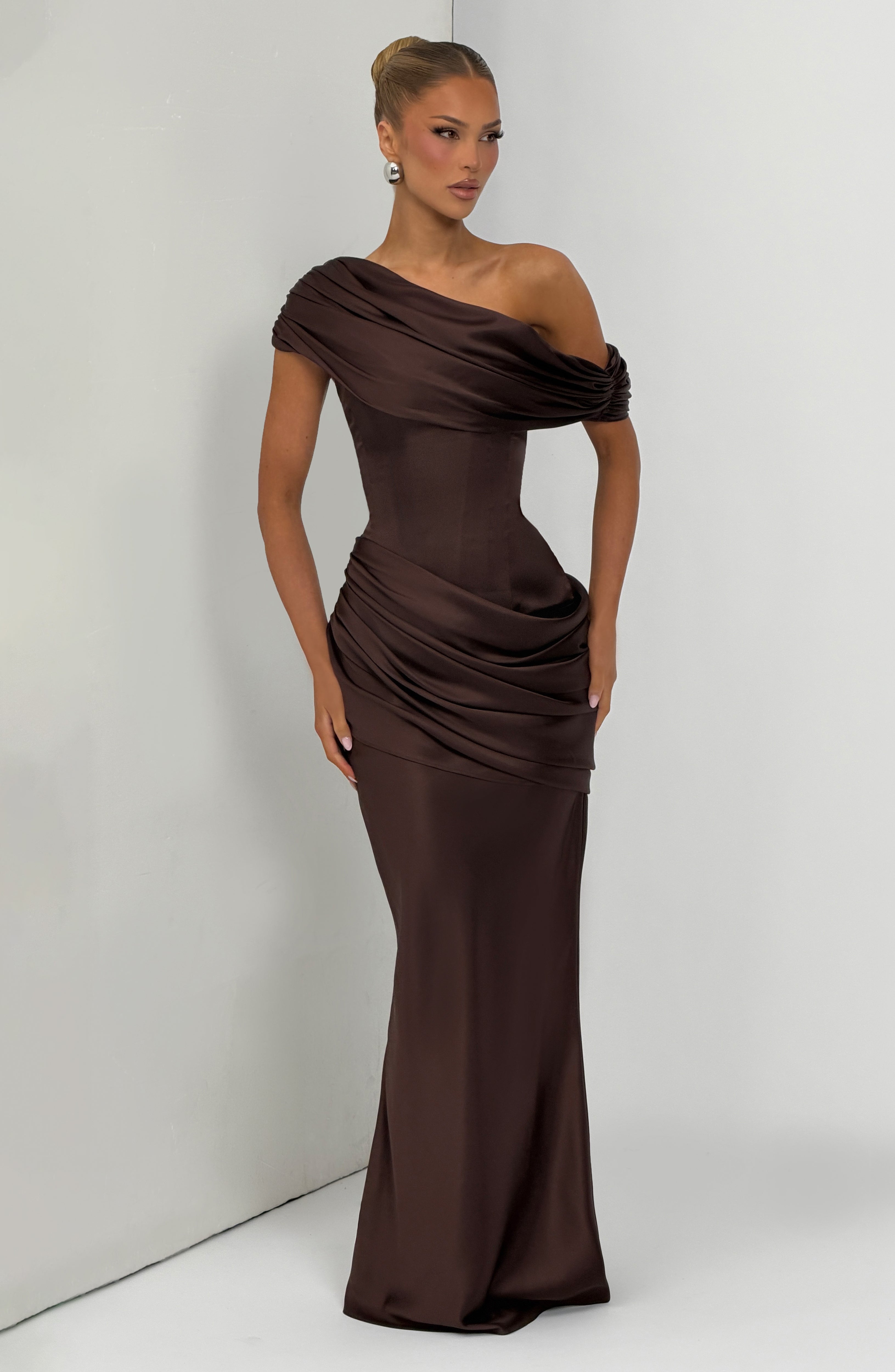 Ella Maxi Dress - Plum Brown