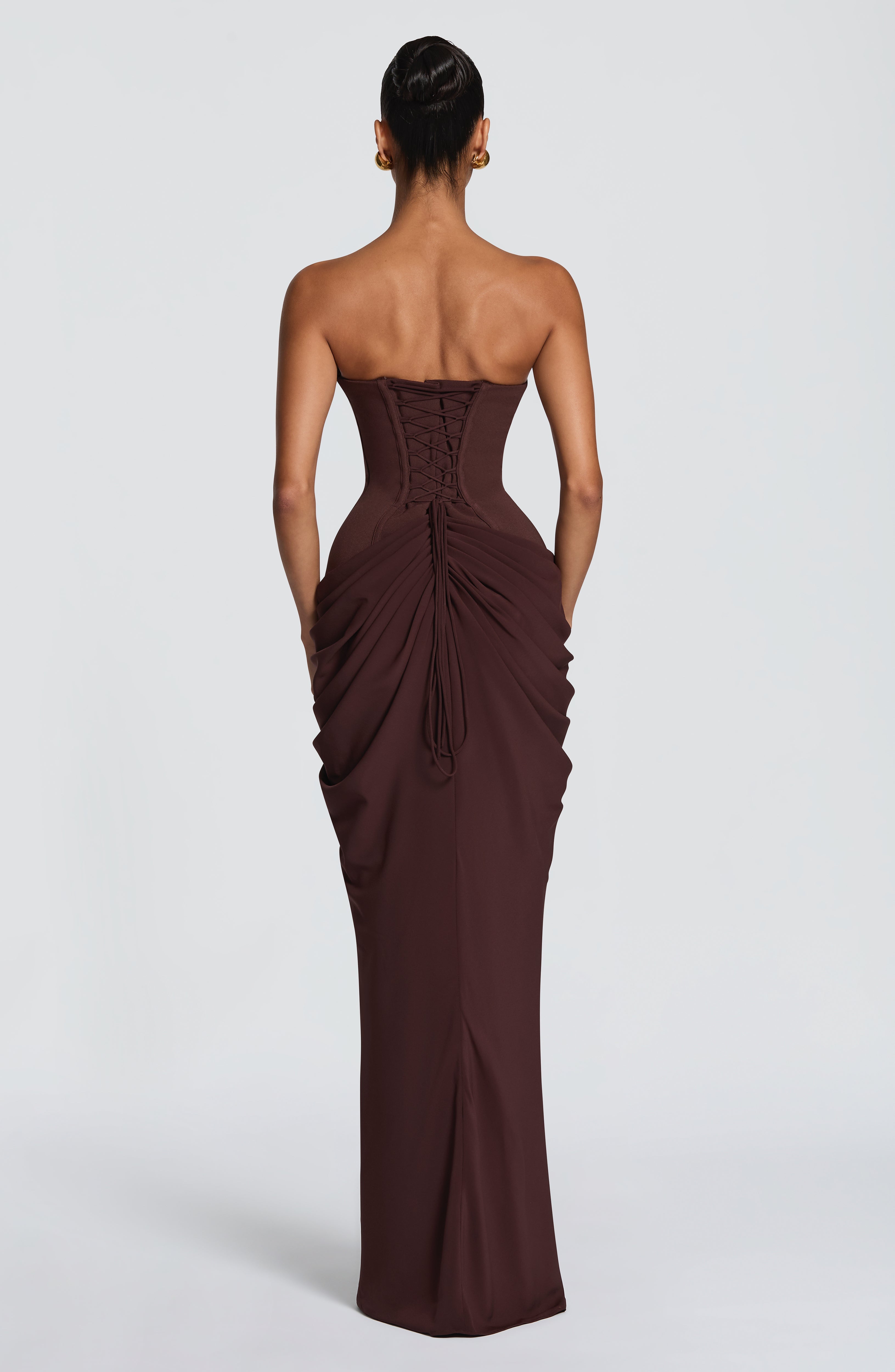Chiara Maxi Dress - Plum Brown