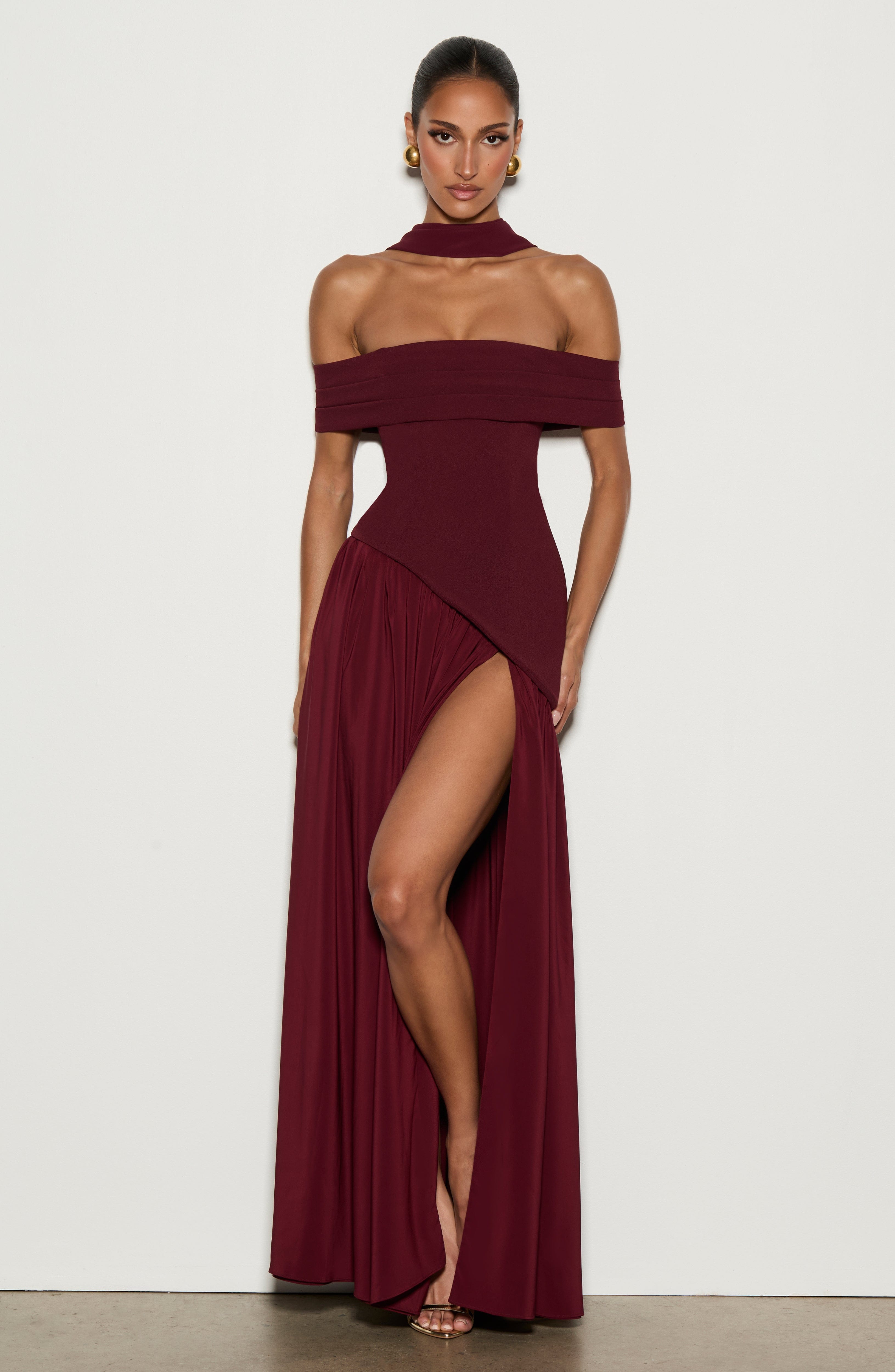 Delilah Maxi Dress - Cherry Lacquer